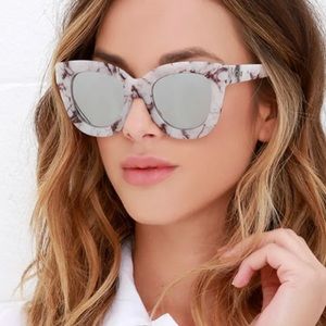 Quay Australia Sugar and Spice 6.42 Oversized Mirror Sunglasses.